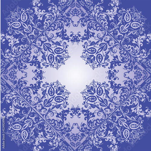 blue decorated background illustration