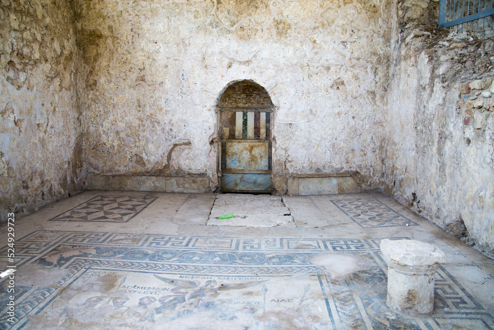 Fototapeta premium The Palestra, building dedicated to Emperor Claudius (AD 41-45). Ancient Greek colony from 7th century BC, conquered by Persians and Alexander the Great in 334 BC. Turkey
