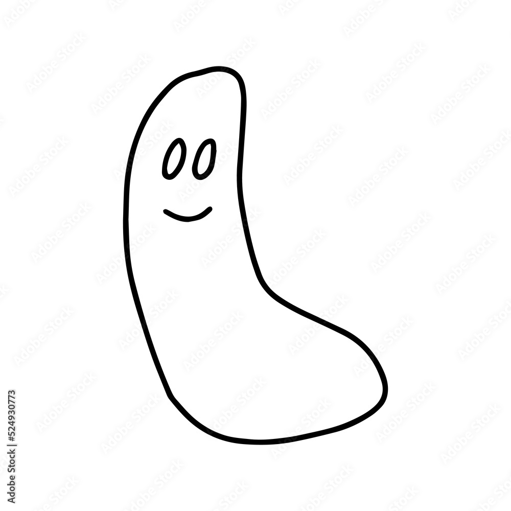 Hand drawn doodle ghost illustration. Vector simple ghost sketch isolated Hand drawn doodle ghost illustration. Vector simple ghost sketch isolated