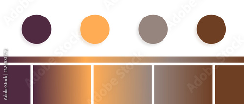 Dreamy color palette for graphics/ web/ art/ fashion designing with gradients