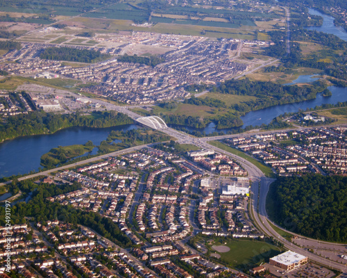 Vimy Memorial Bridge Ottawa Aerial