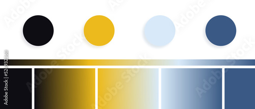 Mystical color palette for web, illustration, art, painting with gradient