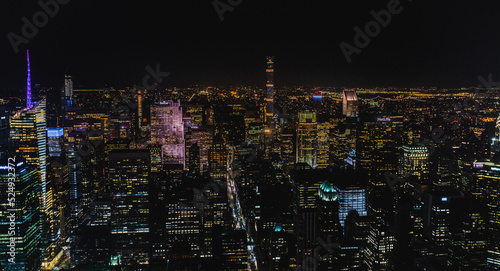 city skyline at night