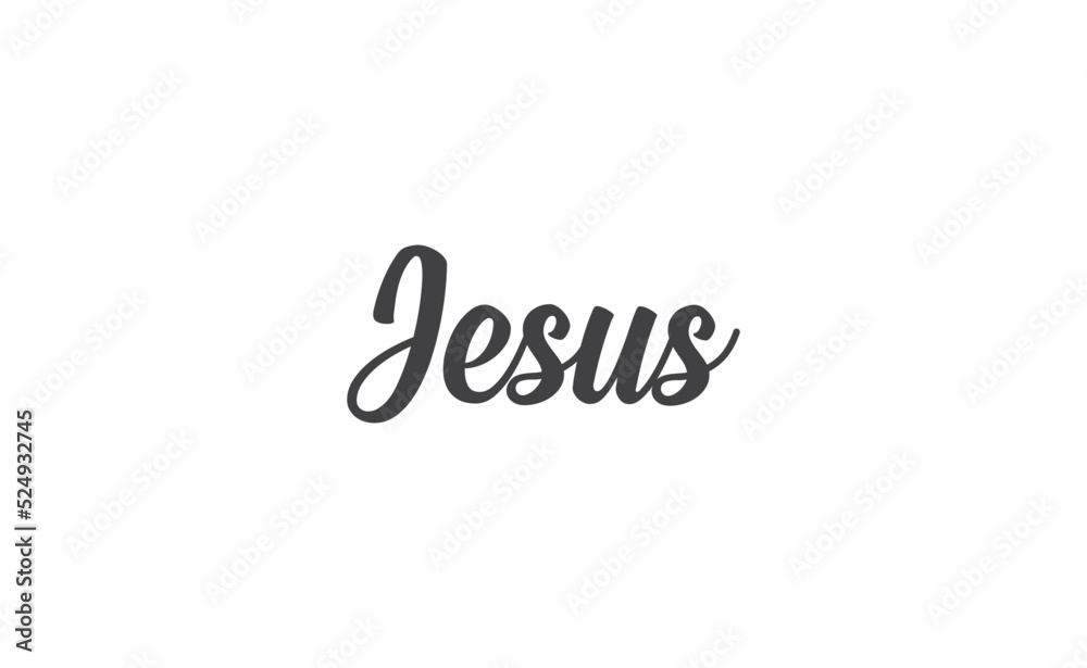 Jesus vector calligraphy lettering. Faith in the lord religious banner. Praise. Jesus vector calligraphy lettering. Faith in the lord religious banner. Praise.
