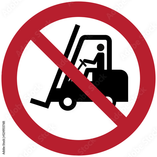 ISO 7010 P006 – No access for forklift trucks and industrial vehicles