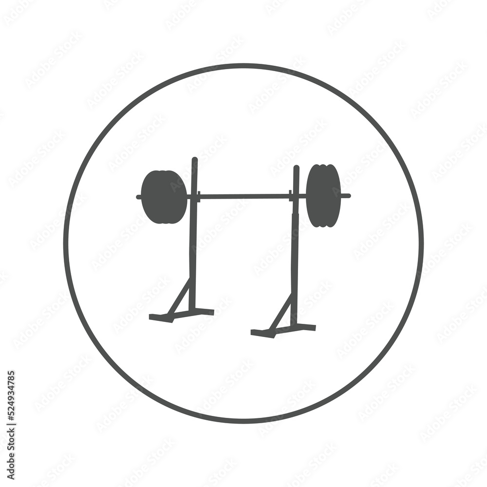 Building muscle gym machine icon | Circle version icon | Building muscle gym machine icon | Circle version icon |