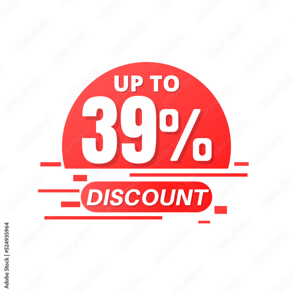 39% percent off sale. Price sign. Special offer symbol. badge tag vector illustration. Perfect design for store and sale banners up to Thirty-nine 39% percent off sale. Price sign. Special offer symbol. badge tag vector illustration. Perfect design for store and sale banners up to Thirty-nine