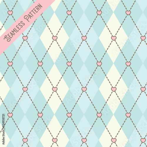 cute seamless patterns with hearts