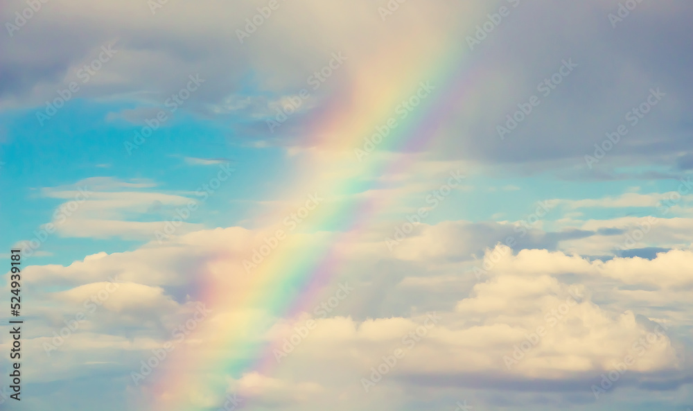 Rainbow on Sky, close up