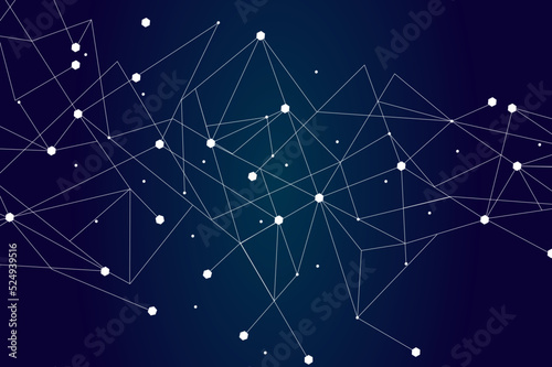 Network abstract connection isolated on blue background. Network technology background with dots and lines. Ai background. Modern abstract concept. Ai background vector, network technology © Marinko