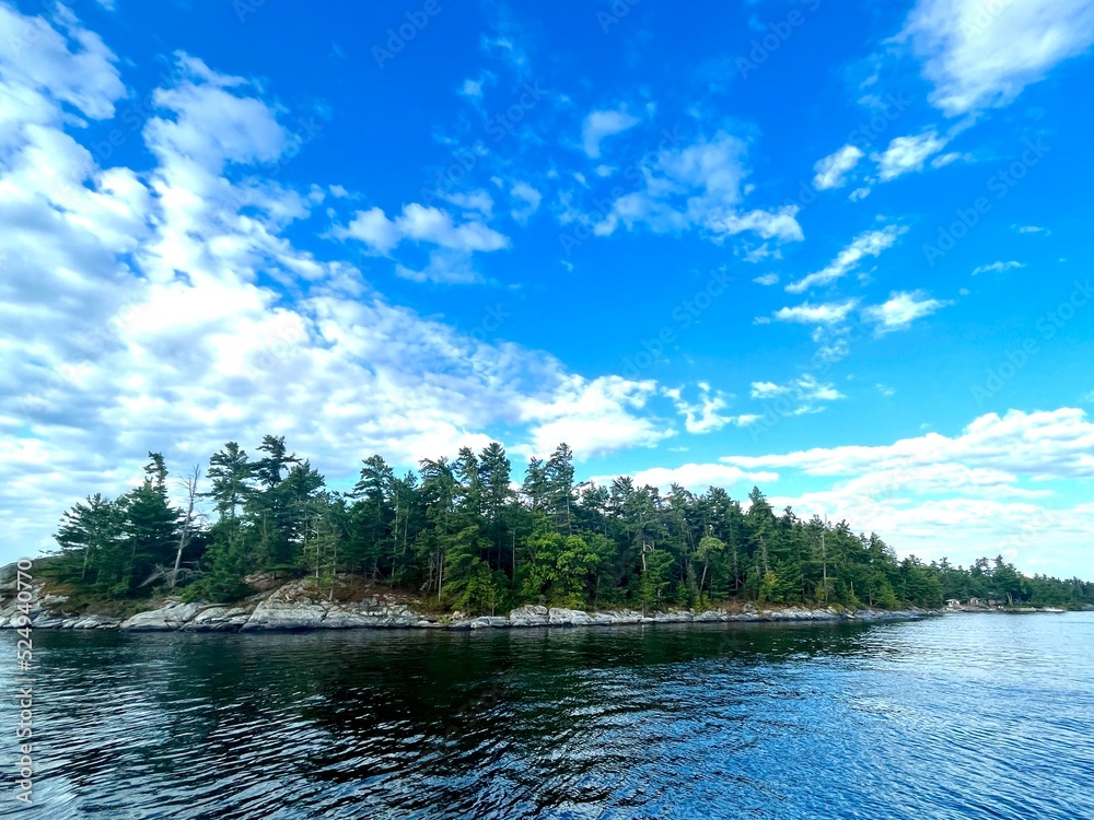 Scenic Islands and Pine trees in Georgian Bay Ontario Canada