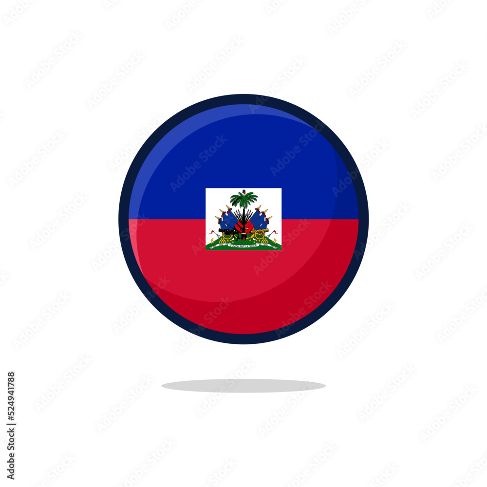 Haiti Flag Icon. Haiti Flag flat style isolated on a white background - stock vector.