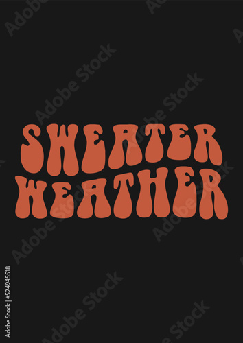 Sweater Weather Halloween Retro Wavy T-shirt