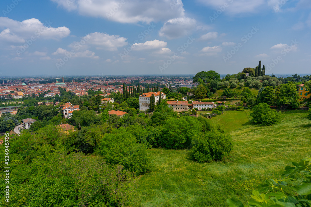 picturesque view on the city of Vicenza, Italy, Europe