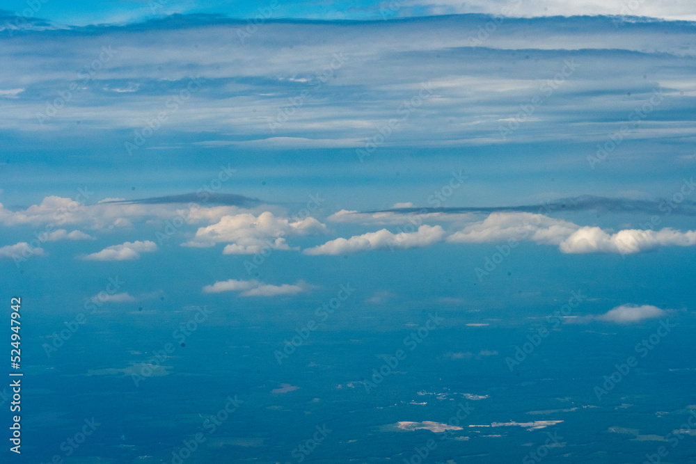 Aerial view of clouds over the Chesapeake Bay areas of Virginia and Maryland the Northern Neck and Delmarva Peninsula. Aerial view of clouds over the Chesapeake Bay areas of Virginia and Maryland the Northern Neck and Delmarva Peninsula.