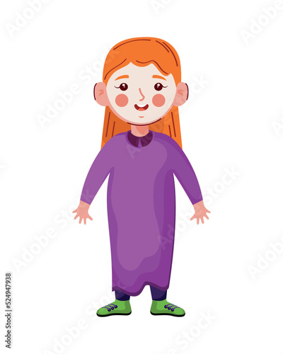 girl wearing ghost costume