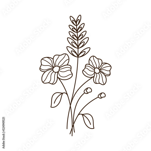 flowers and leaves garden