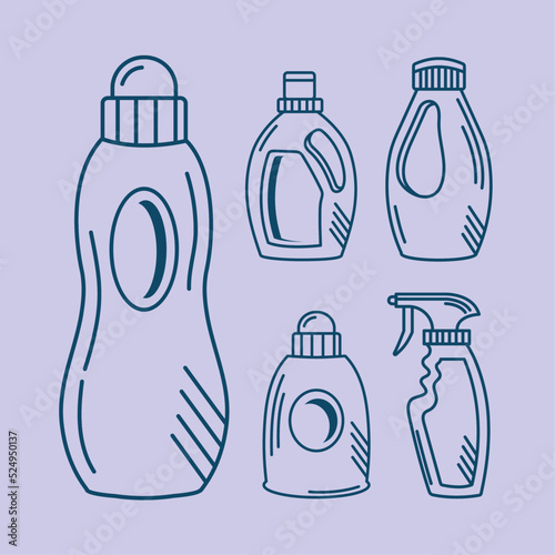 five laundry service icons