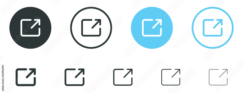 External Link Icon, page open new window icon symbol, open another tab icon button. share icon button External Link Icon, page open new window icon symbol, open another tab icon button. share icon button