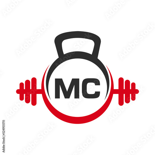 Letter MC Fitness Gym Logo Concept. Fitness Logo Symbol Vector Template