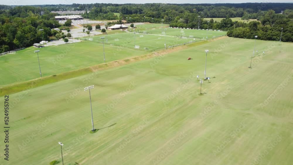 sports complex in Clemmons NC being mowed sports complex in Clemmons NC being mowed