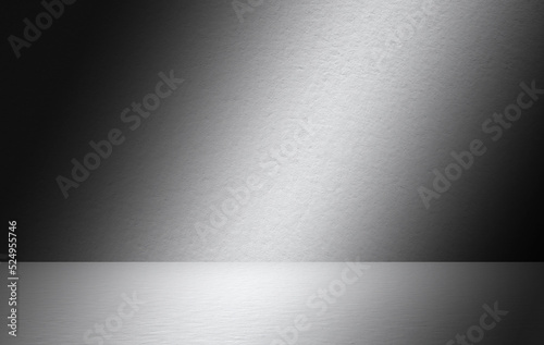 Backdrop empty gray light bright smooth cement wall room background.blank table studio interiors floor concrete photography.desktop mock up workshop products.blur white food indoor kitchen bar place.