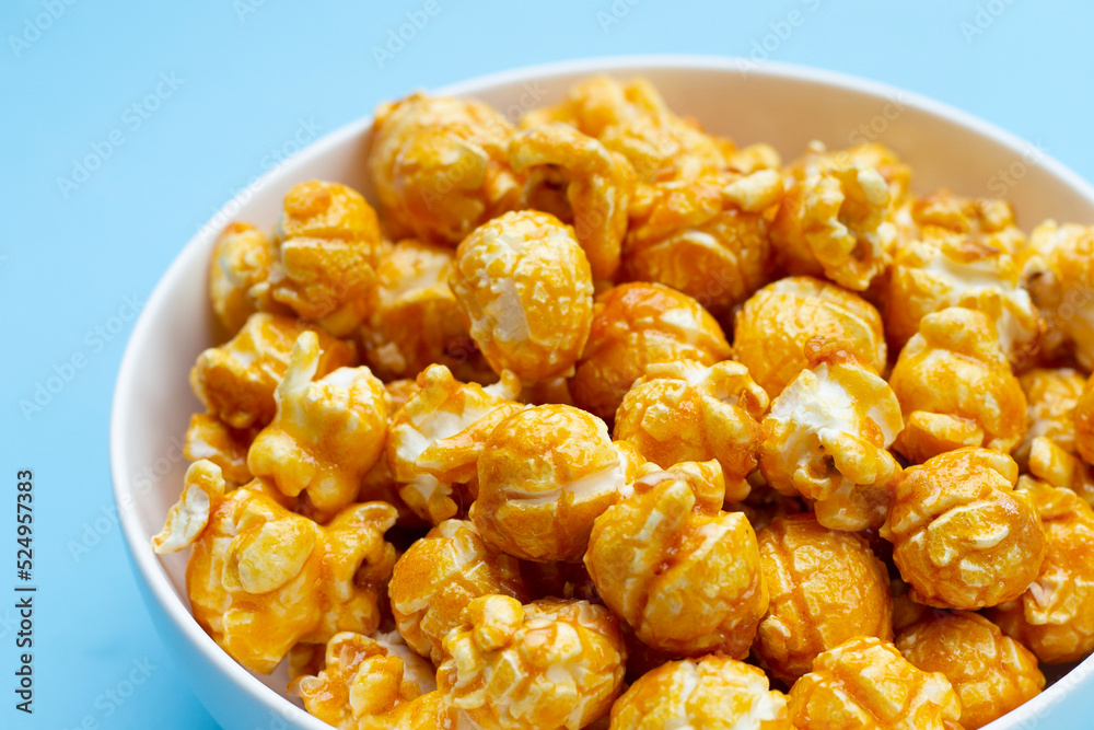 Honey caramel popcorn. Delicious snack