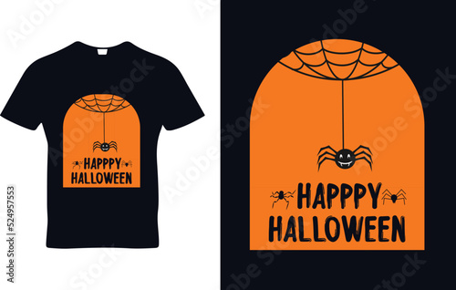 
Halloween trendy graphics t-shirt design photo