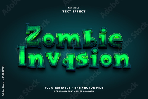 Zombie Invasion Editable Text Effect