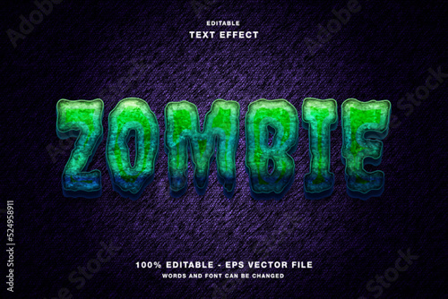 Zombie 3D Editable Text Effect