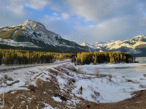 Mount Baldy and Barrier Lake at Kananaskis photo