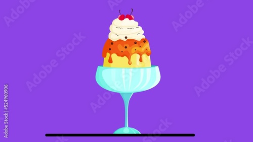 Process of making an ice cream dessert