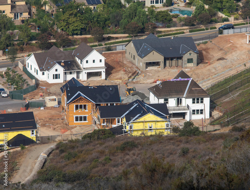 Aerial view of residential construction in various stages of development © F Armstrong Photo