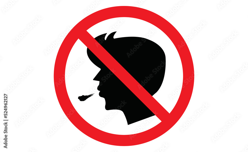 No spitting sign isolated on white background. No spitting sign isolated on white background.