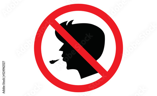 No spitting sign isolated on white background.