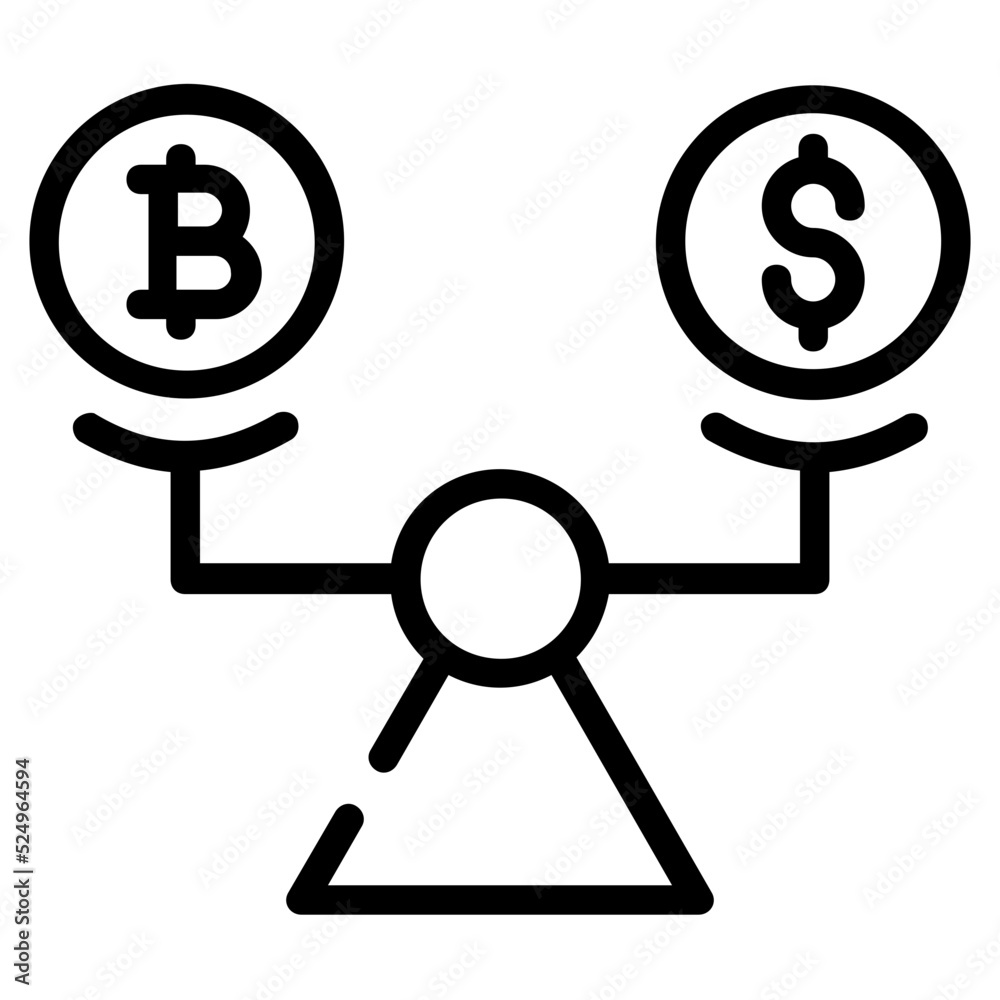 Trendy line icon of an inequity Trendy line icon of an inequity