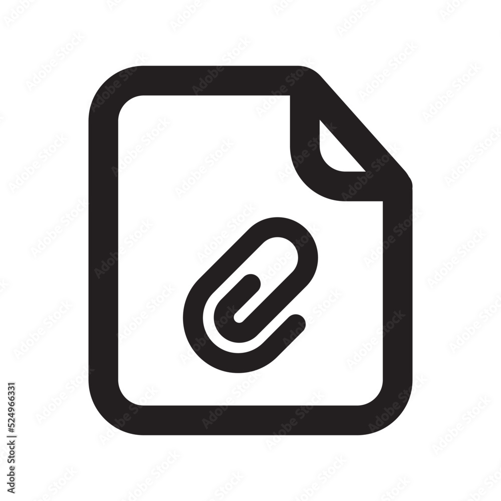 Attachment Files Icon with Outline Style Attachment Files Icon with Outline Style