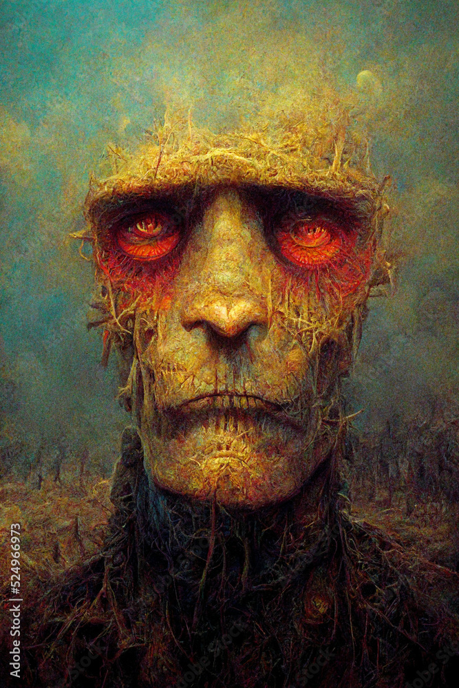 Obraz premium portrait of a vampire, monster, demonic, halloween