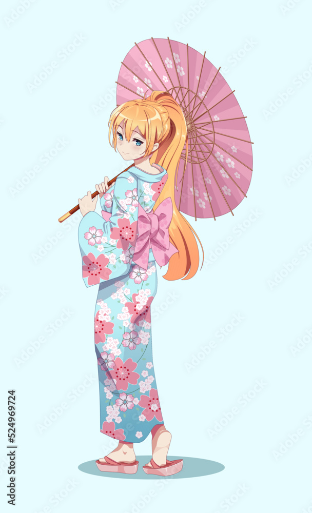 kimono girl anime by got2me on DeviantArt