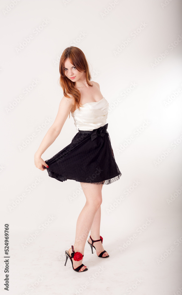 girl in a black skirt girl in a black skirt