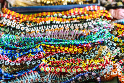 Colorful traditional jewelry sold at weekly market © MOHDSUFRI