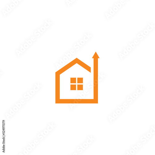 home arrow logo vector icon illustration