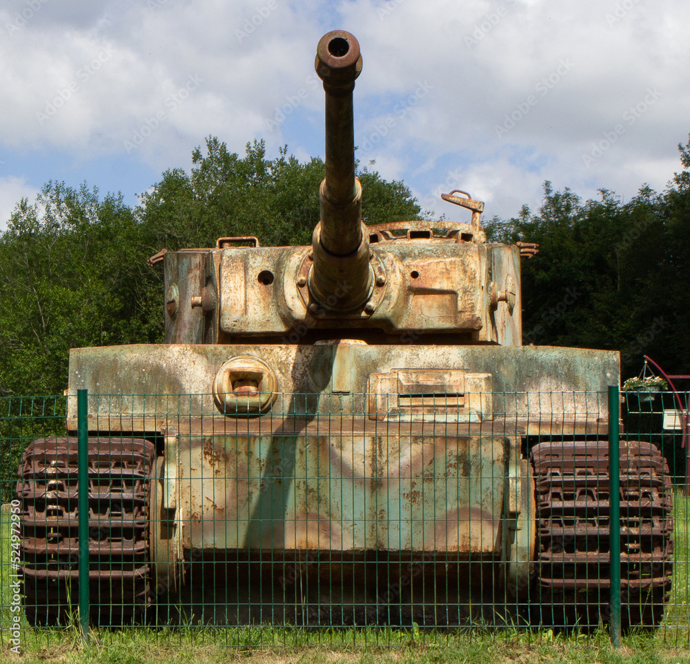 The German WW2 Tiger tank in Vimoutiers, France