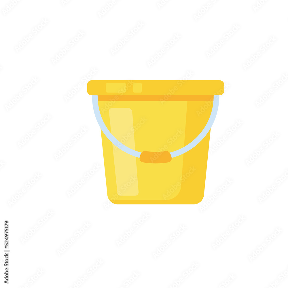 Cleaning water tank vector. Plastic bucket for mopping the floor Cleaning water tank vector. Plastic bucket for mopping the floor