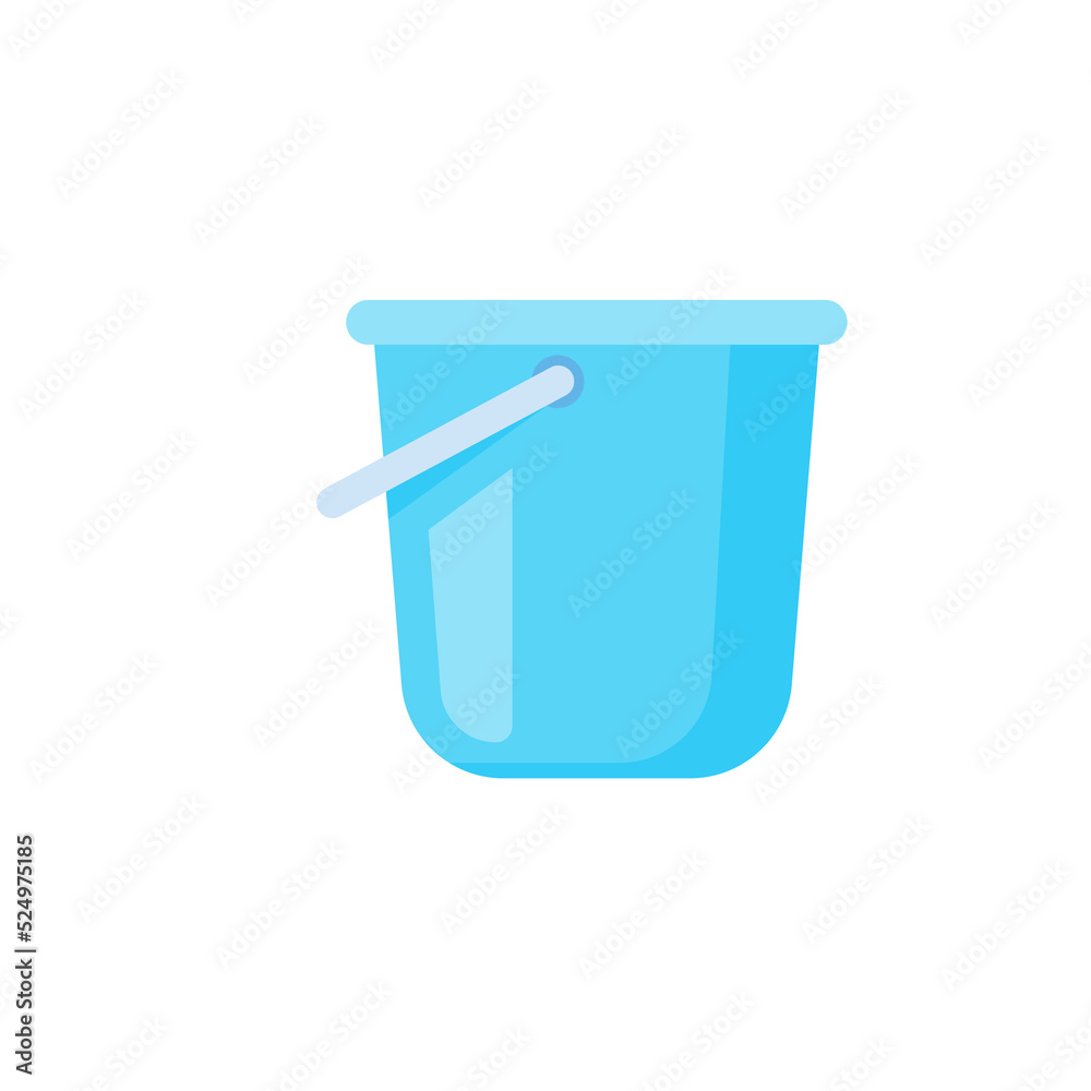 Cleaning water tank vector. Plastic bucket for mopping the floor Cleaning water tank vector. Plastic bucket for mopping the floor