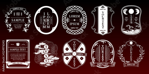 Obraz na plátně A retro design label set.one tone design.