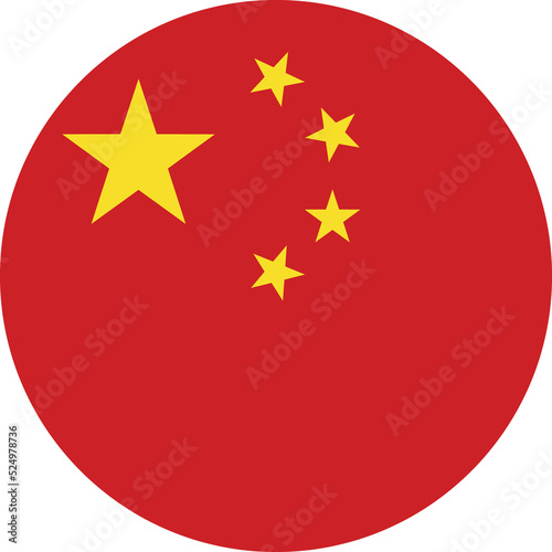 Free Download Circle flag vector of China - GFXLoad