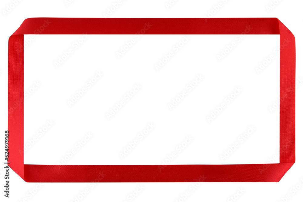 Red ribbon bending is a rectangular frame. Red ribbon bending is a rectangular frame.