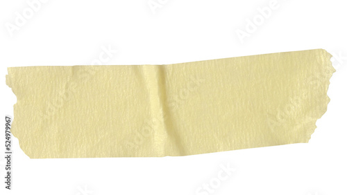 Yellow washi tape cut out png. photo