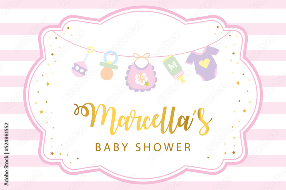 classic baby shower banner with baby toys classic baby shower banner with baby toys